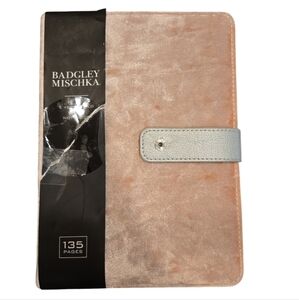 BADGLEY MISCHKA EMBELLISHED VELVET NOTEBOOK. 135 PAGES.